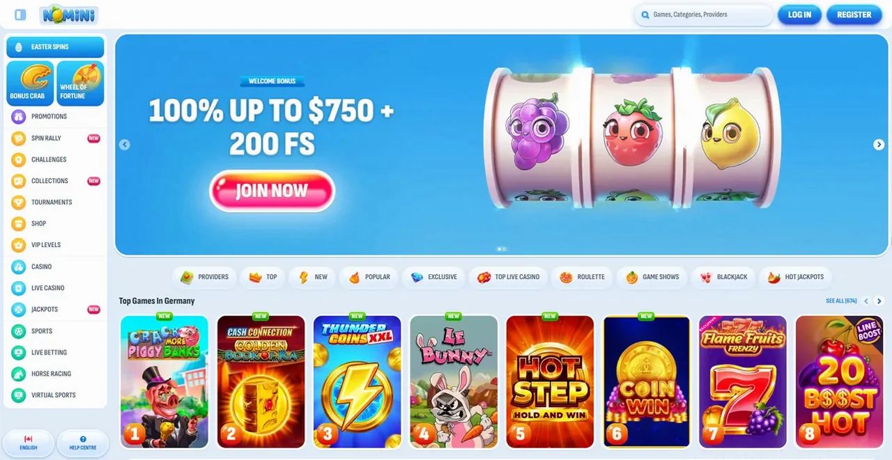 nomini casino live chat